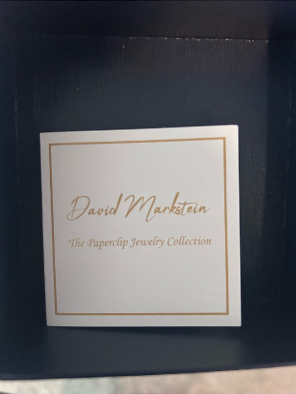 David Markstein Italian Jewelry Gold Paperclip Chain Necklace 18" - Picture 2 of 6